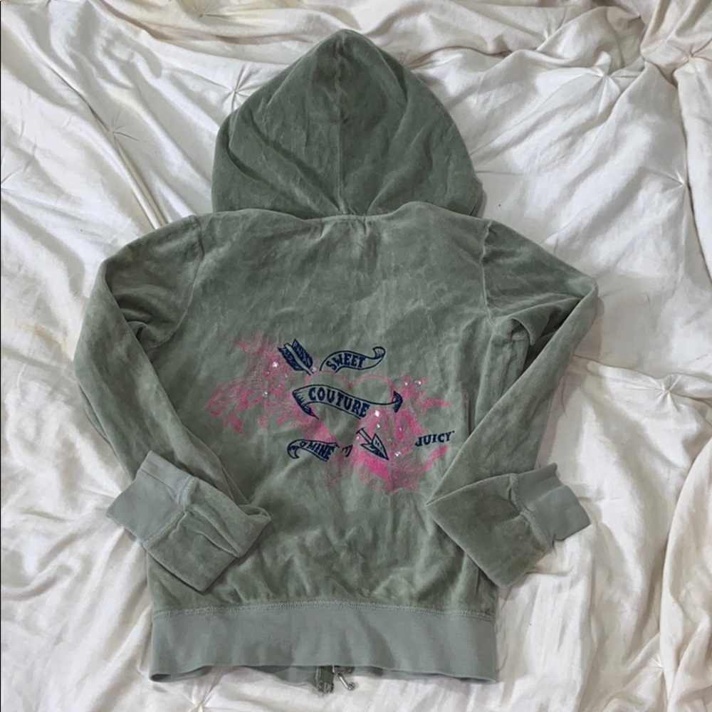 Juicy Couture Velour Track Suit Zip up Hoodie